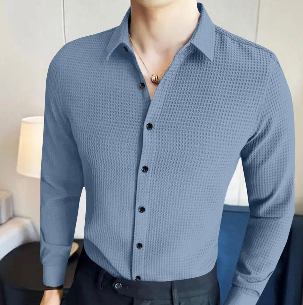 Men's Waffle Designer Shirt