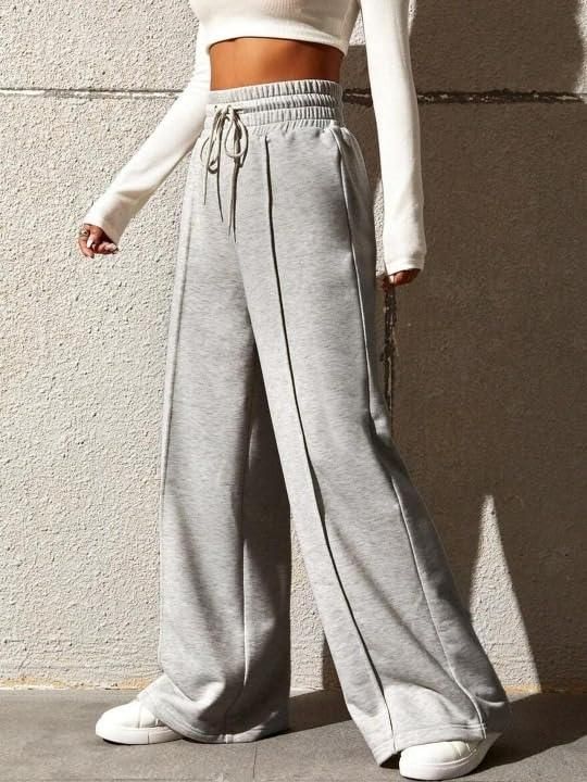 Women's Wide Leg Pants - Grey