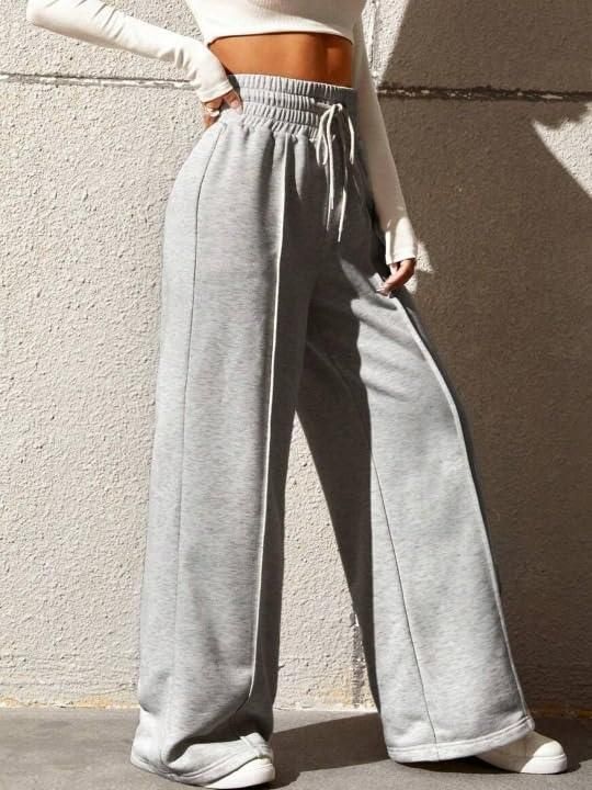Women's Wide Leg Pants - Grey