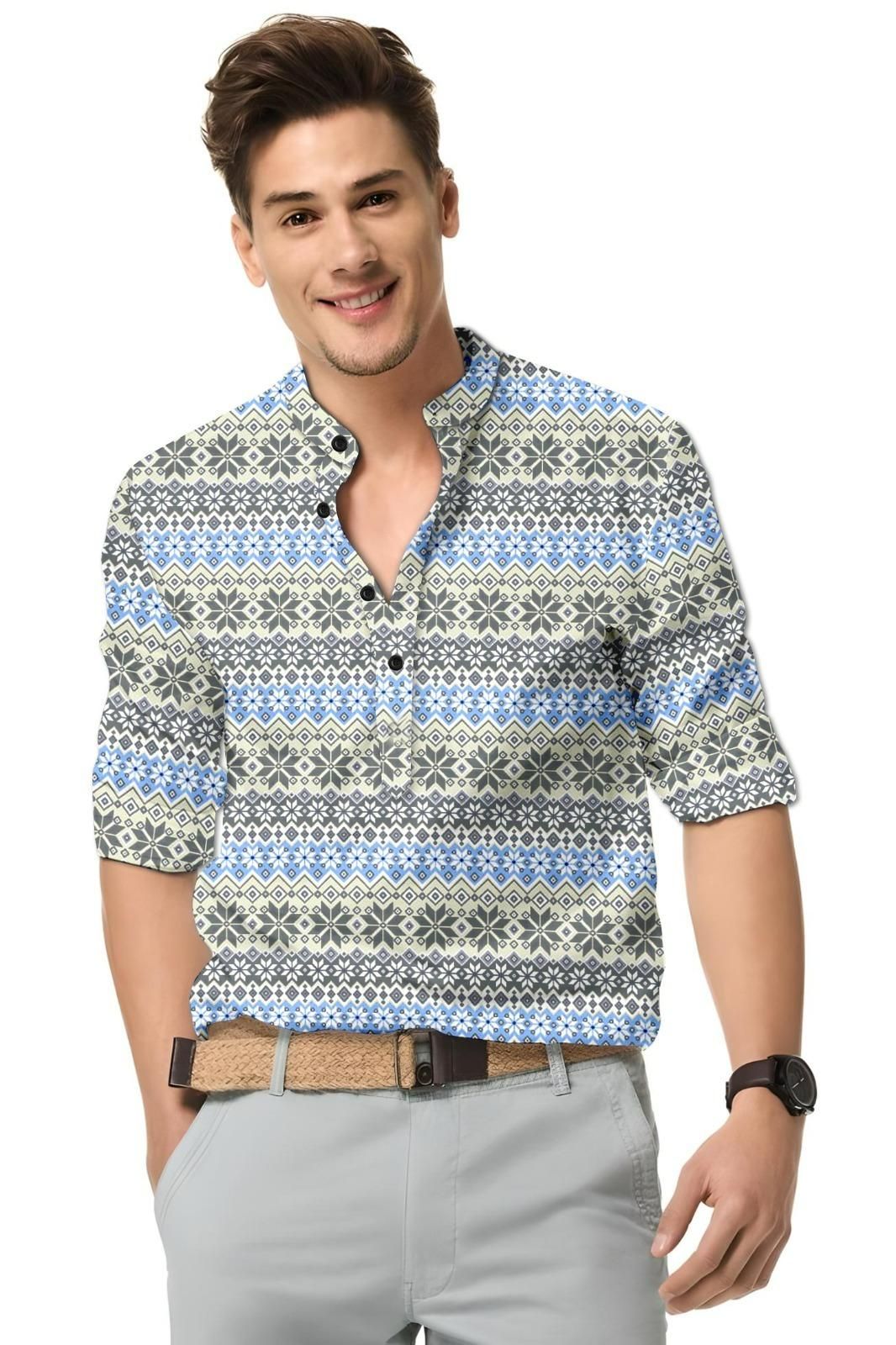 Men's Multicolor Printed Shirt