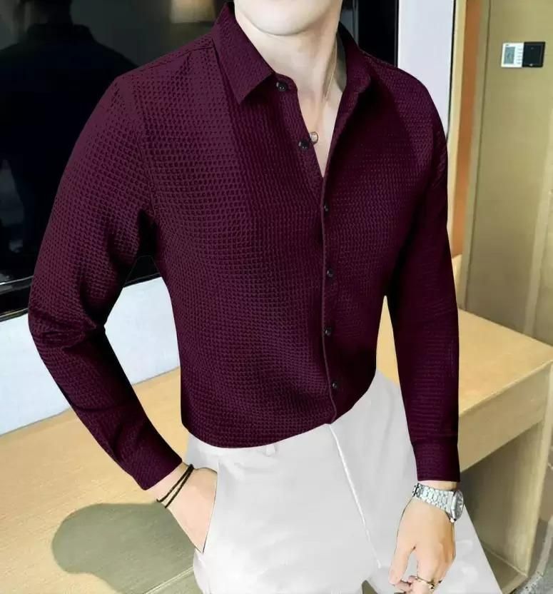 Men's Waffle Designer Shirt