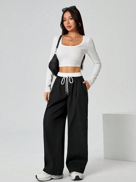Women's Black Wide Leg Pants