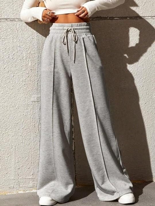 Women's Wide Leg Pants - Grey
